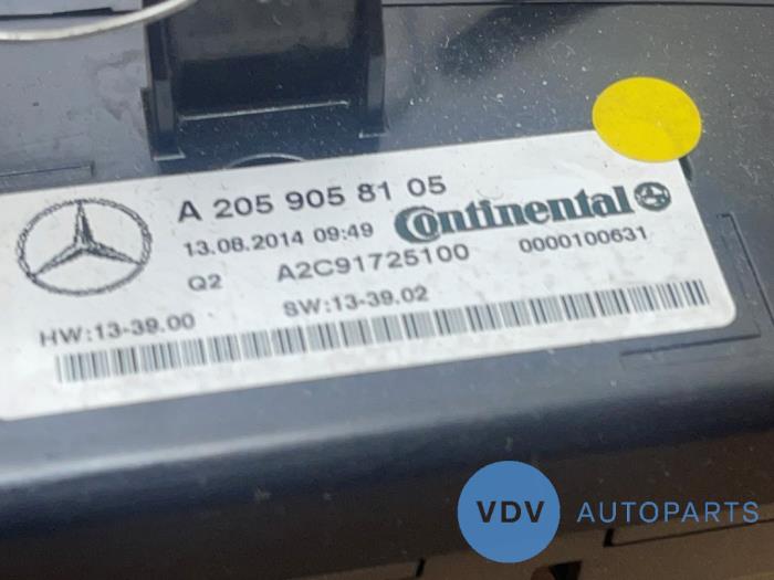 Panneau de commandes chauffage Mercedes C-Klasse
