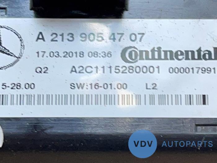 Panneau de commandes chauffage Mercedes E-Klasse