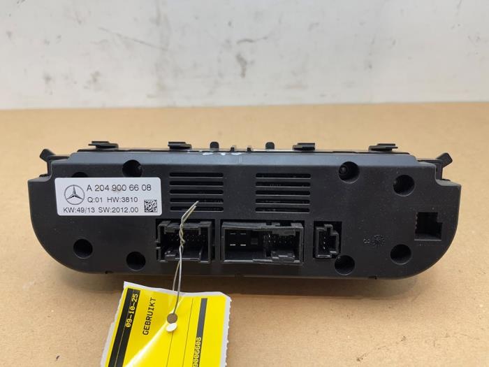 Heater control panel Mercedes GLK-Klasse