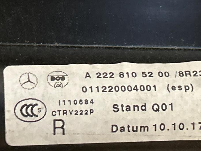 Protector solar eléctrico derecha detrás Mercedes S-Klasse