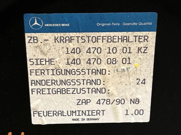 Réservoir de carburant Mercedes S-Klasse