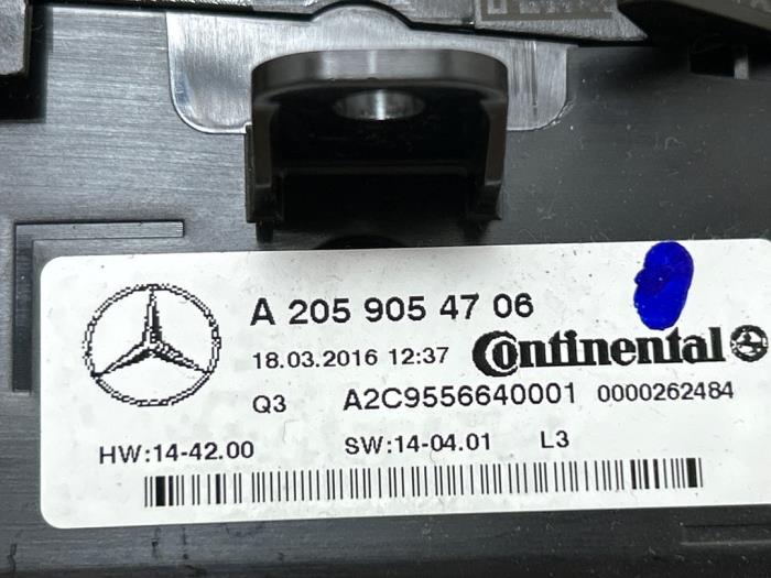 Panneau de commandes chauffage Mercedes C-Klasse