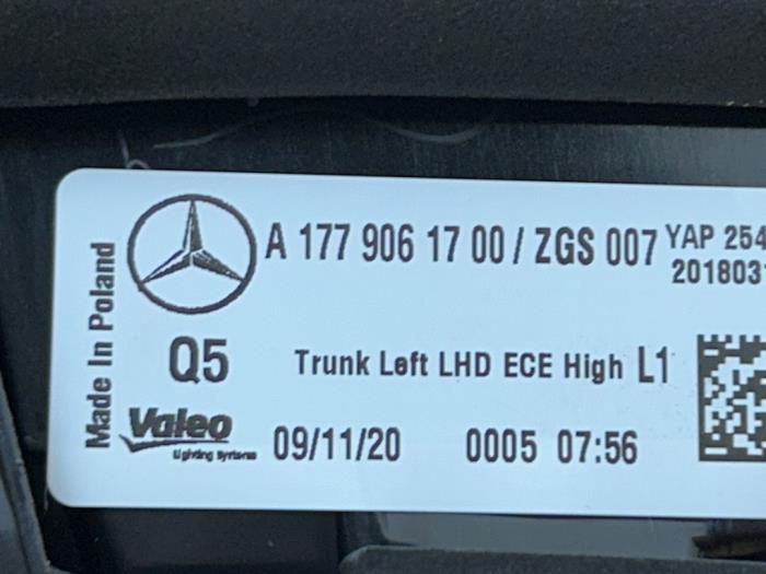 Tylne swiatlo pozycyjne prawe Mercedes A-Klasse