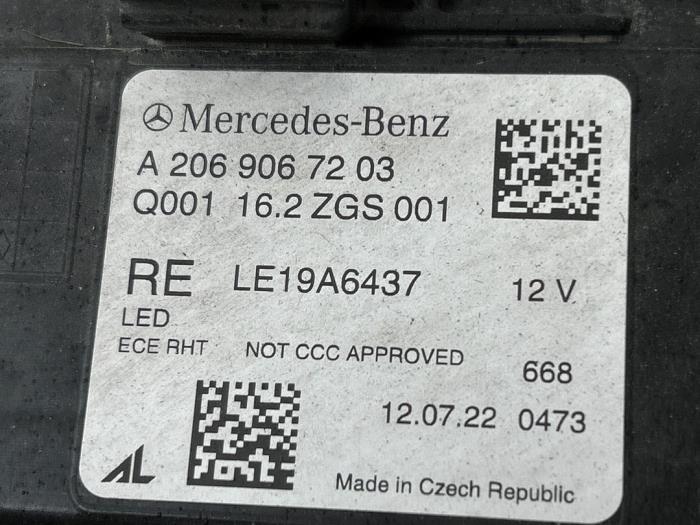 Headlight, right Mercedes C-Klasse