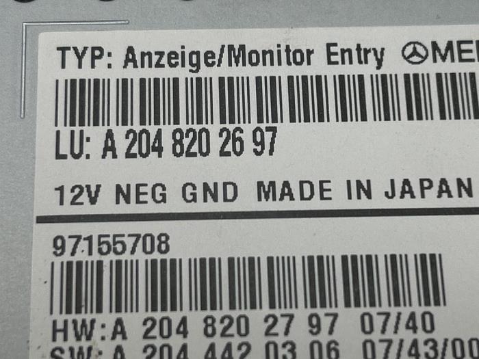 Navigatie Display Mercedes GLK-Klasse