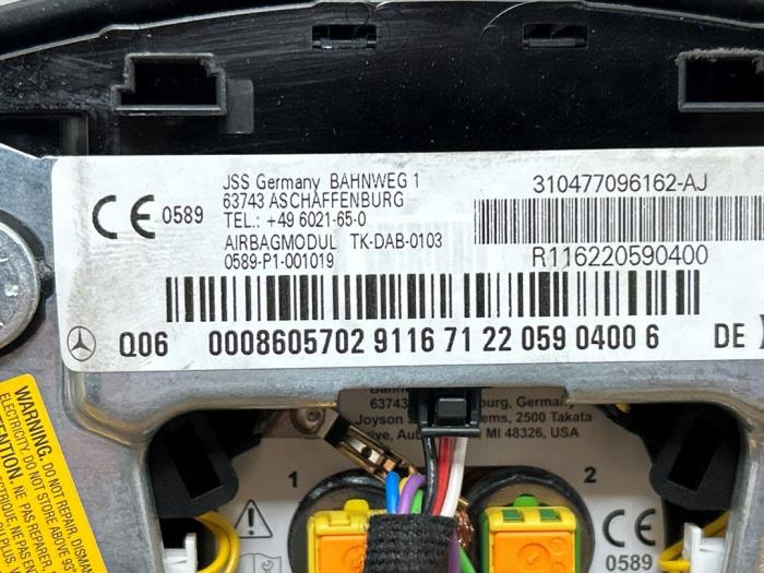 Left airbag (steering wheel) Mercedes GLK-Klasse