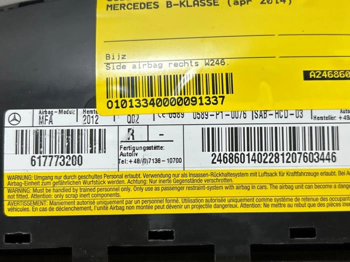 Airbag latéral Mercedes B-Klasse