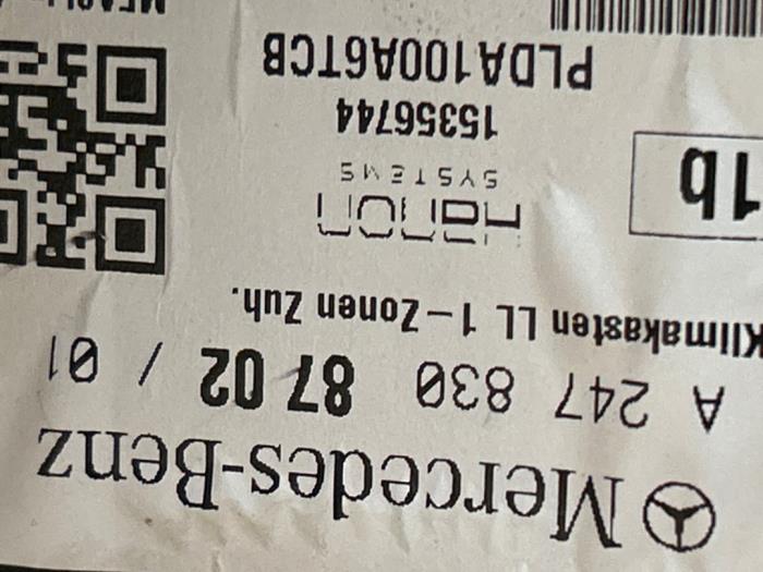 Boîtier chauffage Mercedes A-Klasse