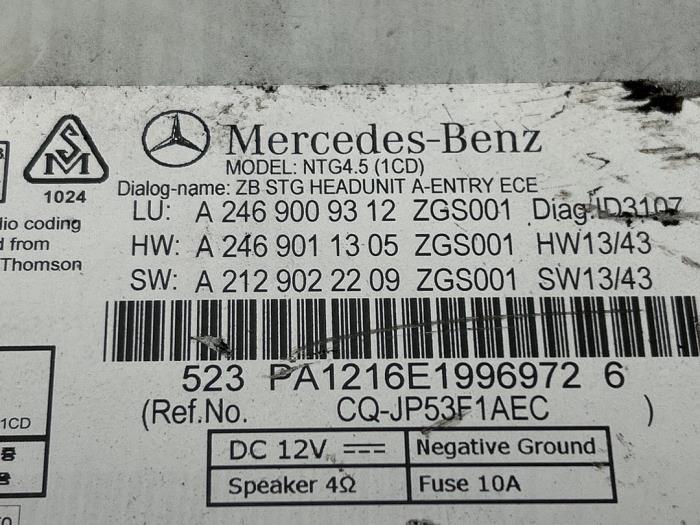 Radio Mercedes A-Klasse