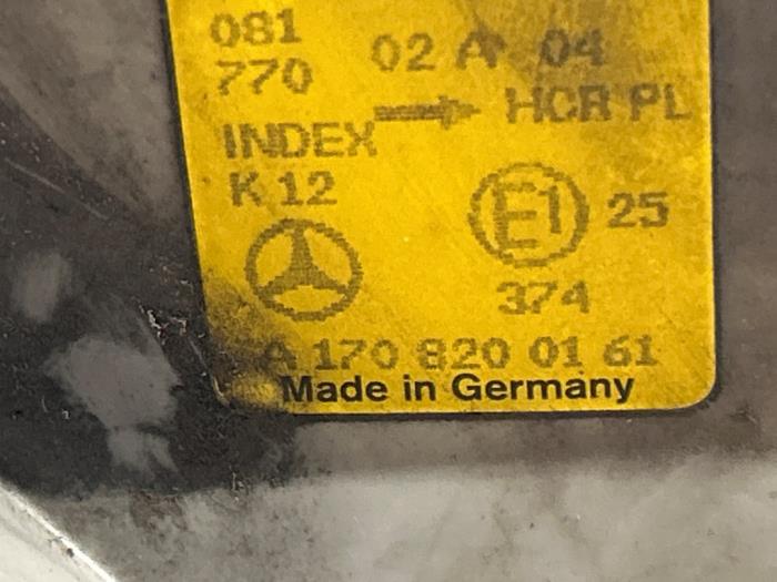 Headlight, left Mercedes SLK