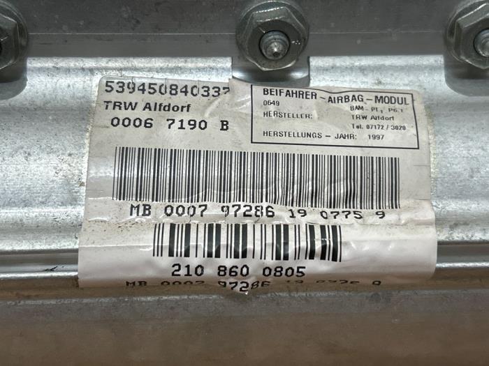 Airbag derecha (salpicadero) Mercedes SLK