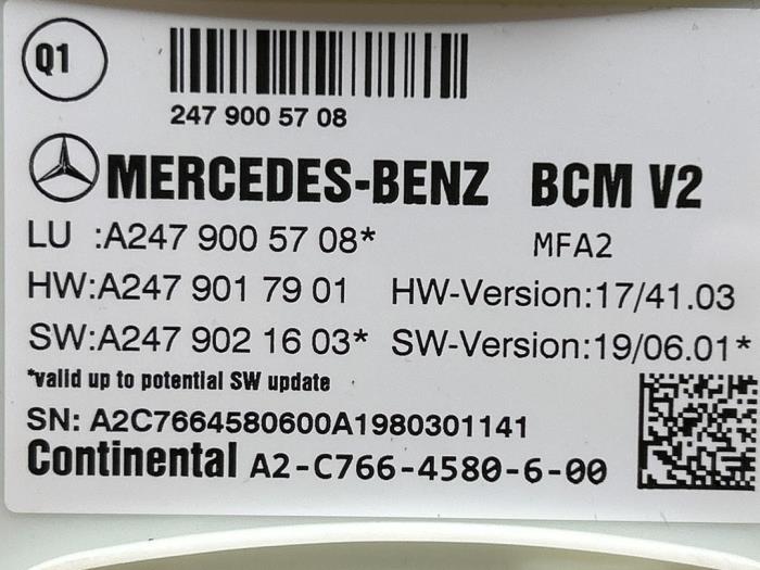 Comfort Module van een Mercedes-Benz A (177.0) 1.5 A-180d 2019