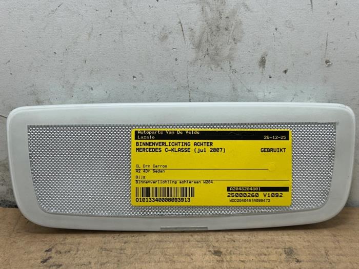 Eclairage intérieur arrière Mercedes C-Klasse