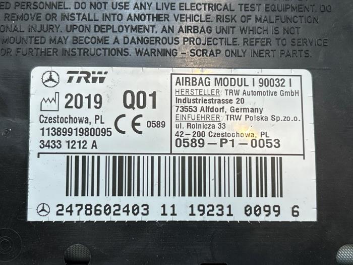 Airbag zijkant Mercedes B-Klasse