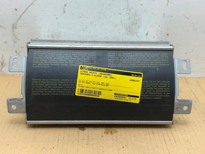 Poduszka powietrzna prawa (deska rozdzielcza) Mercedes C-Klasse