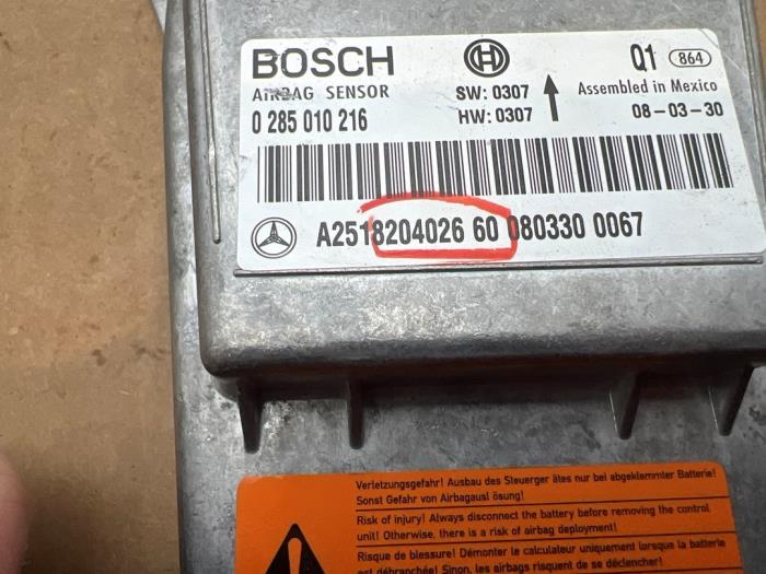 Modul poduszki powietrznej Mercedes R-Klasse