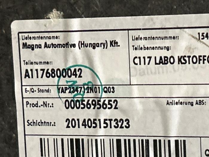 Boot mat Mercedes CLA