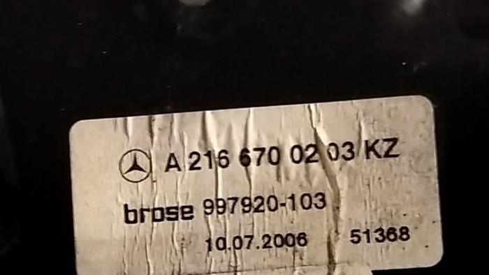 Mechanizm szyby prawej tylnej wersja 2-drzwiowa Mercedes CL