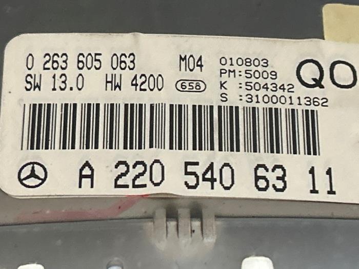 Odometer KM Mercedes S-Klasse