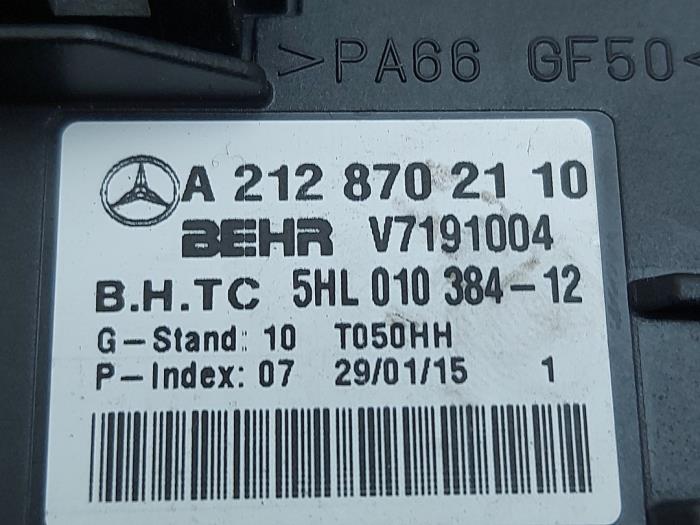 Heater resistor Mercedes E-Klasse