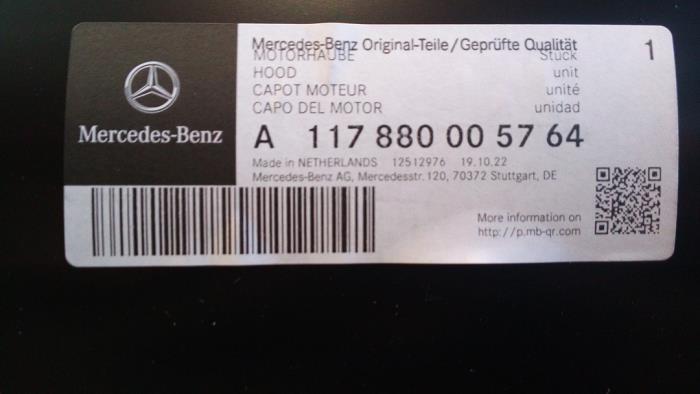 Motorkap Mercedes CLA