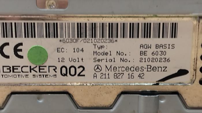 Radio amplifier Mercedes E-Klasse