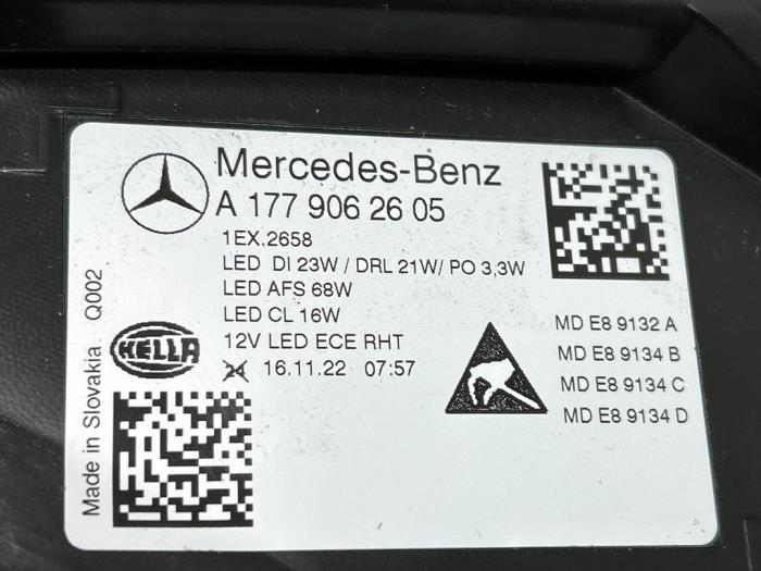 Headlight, right Mercedes A-Klasse