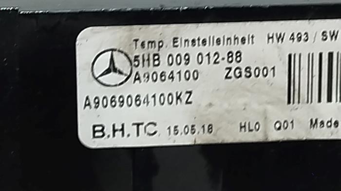 Heater control panel Mercedes Sprinter