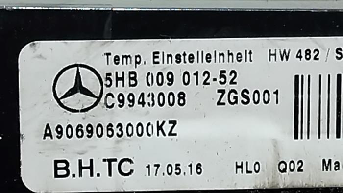Panel de control de calefacción Mercedes Sprinter