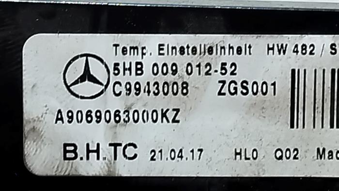 Kachel Bedieningspaneel Mercedes Sprinter