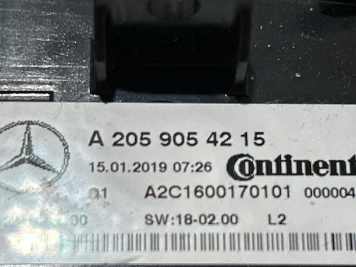 Panneau de commandes chauffage Mercedes C-Klasse