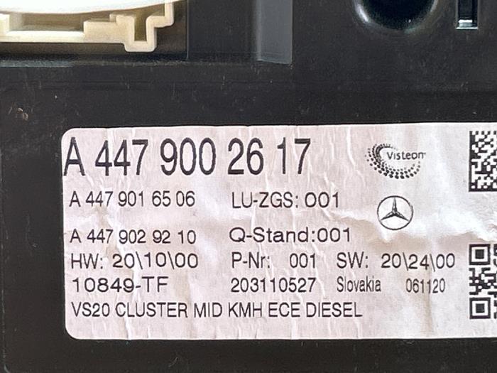 Odometer KM Mercedes Vito