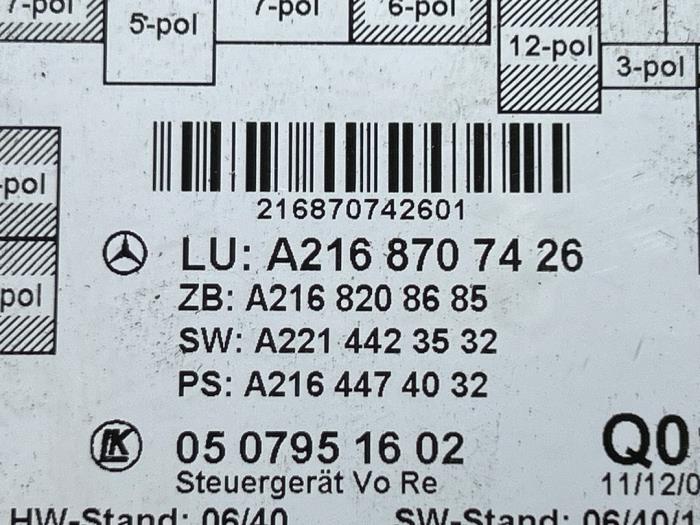 Module verrouillage central des portes Mercedes CL