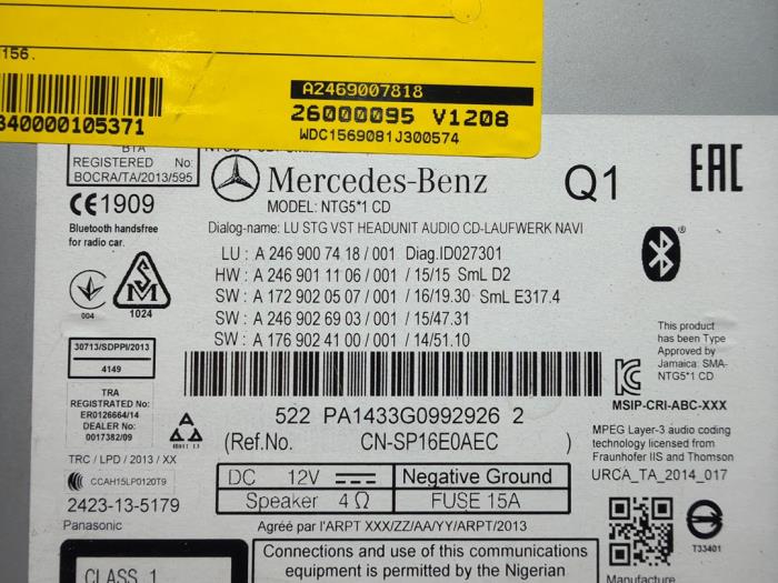 Radio Mercedes GLA