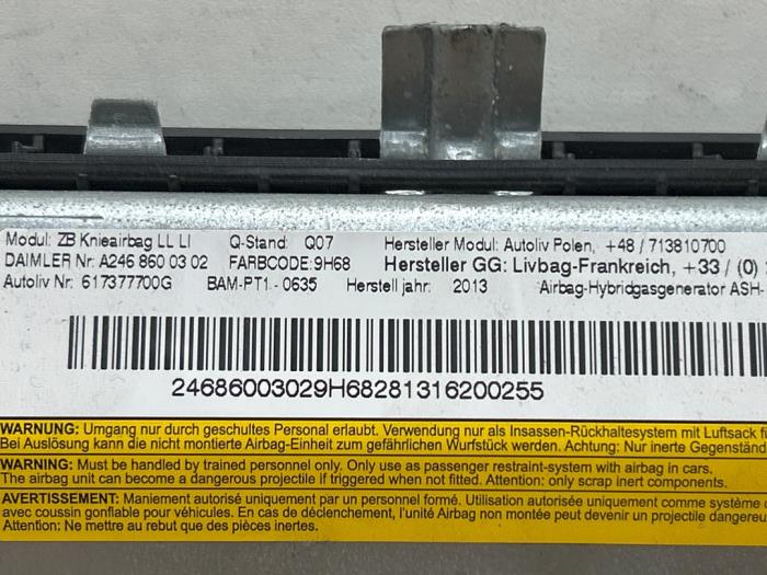 Airbag de rodilla Mercedes B-Klasse