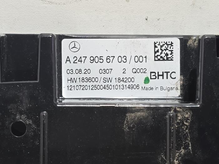 Panneau de commandes chauffage Mercedes A-Klasse