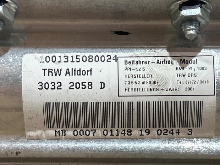 Airbag rechts (Dashboard) Mercedes S-Klasse