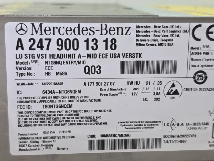 Radio Mercedes CLA