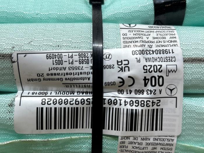 Roof curtain airbag, right Mercedes EQB