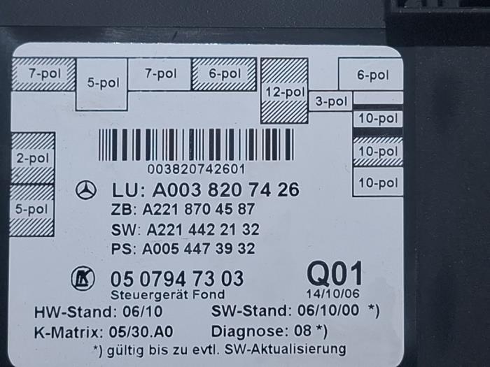Centrale Deurvergrendelings Module Mercedes S-Klasse
