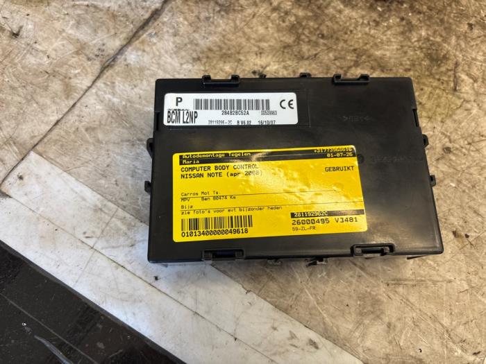 Computer Body Control Nissan Note (E11), 2006 / 2013 1.6 16V, MPV, Benzine, 1.598cc, 81kW (110pk), FWD, HR16DE, 2006-03 / 2012-06, E11BB (Gebruikt)