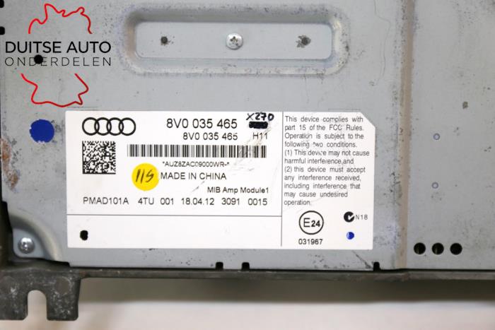 Radio versterker van een Audi A3 Sportback (8VA/8VF) 1.4 16V g-tron 2013