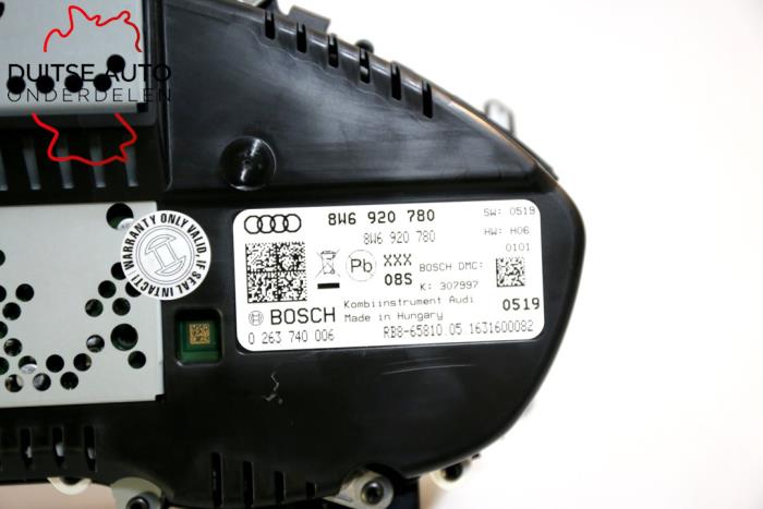 Instrumentenpaneel van een Audi A4 Avant (B9) 2.0 TDI 16V 2016
