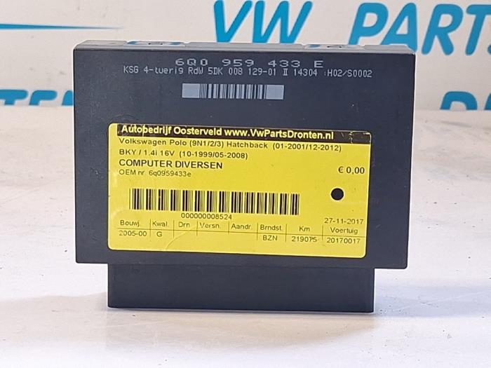 Gebruikte Computer Diversen Volkswagen Polo IV (9N1/2/3) 1.4 16V Prijs € 20,00 Margeregeling aangeboden door VW Parts Dronten