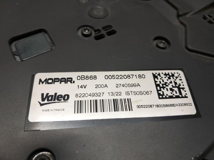 Dynamo van een Fiat 500 (312) 1.0 Hybrid 2022