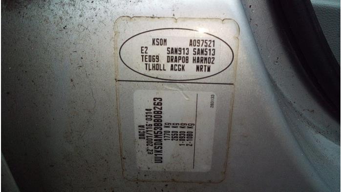 Dacia Logan MCV 1.6 16V Sloopvoertuig (2008, Grijs)