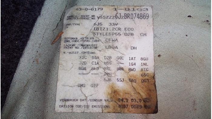 Seat Ibiza IV 1.2 TDI Ecomotive Sloopvoertuig (2011, Wit)