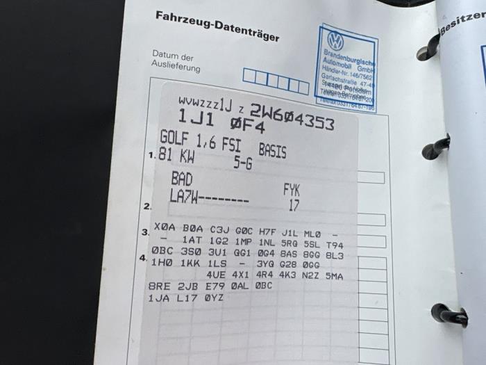 Volkswagen Golf IV 1.6 FSI 16V Sloopvoertuig (2002, Grijs)