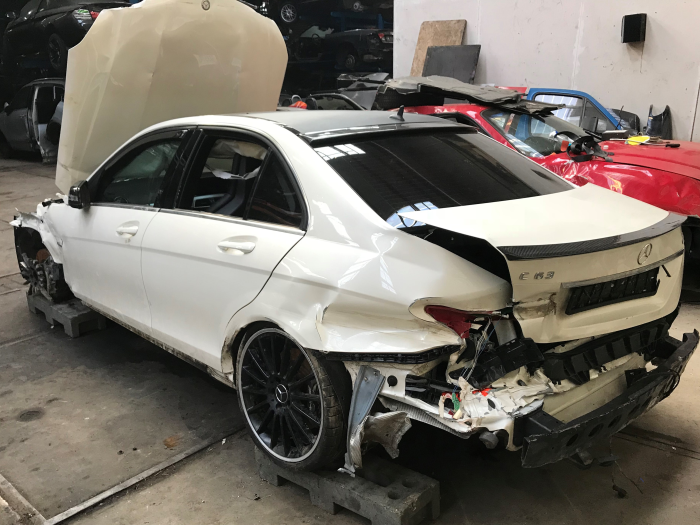 Mercedes C 6.2 C-63 AMG V8 32V Sloopvoertuig (2012, Wit)