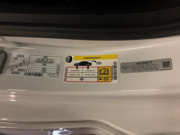 Ford Usa Mustang VI Fastback 5.0 GT Ti-VCT V8 32V Sloopvoertuig (2015, Wit)